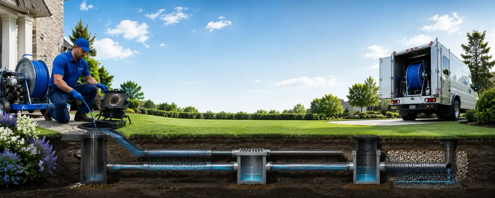 Outdoor drain cleaning information for North Lawrence, OH